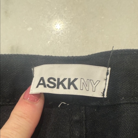 Worn Once $325 ASKK NY Brick House Tuckernuck Wide Leg Jeans in Black 27 (26) - Picture 11 of 13